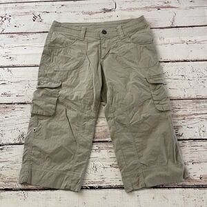 KUHL Size 6 Tan Cropped Pants Cotton Summer Women's Outdoor Hiking
